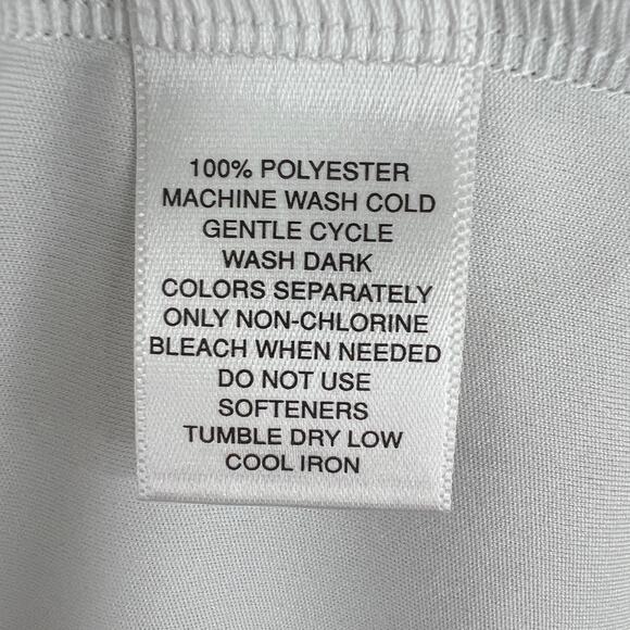 Greg Norman Play Dry White Quarter-Zip Short Sleeve Polo Shirt Side Stripe M - Picture 8 of 9